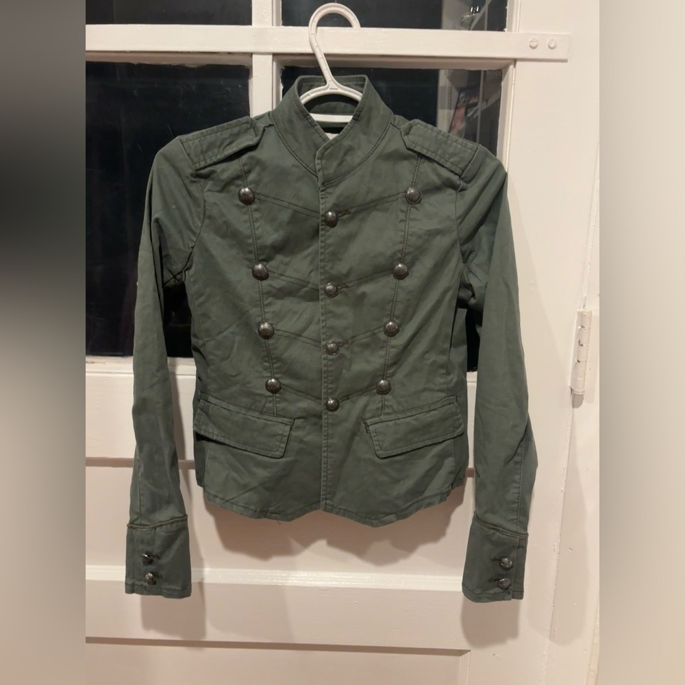 American Rag Cie Olive Jean Button Up Jacket - XXS - Picture 2 of 16